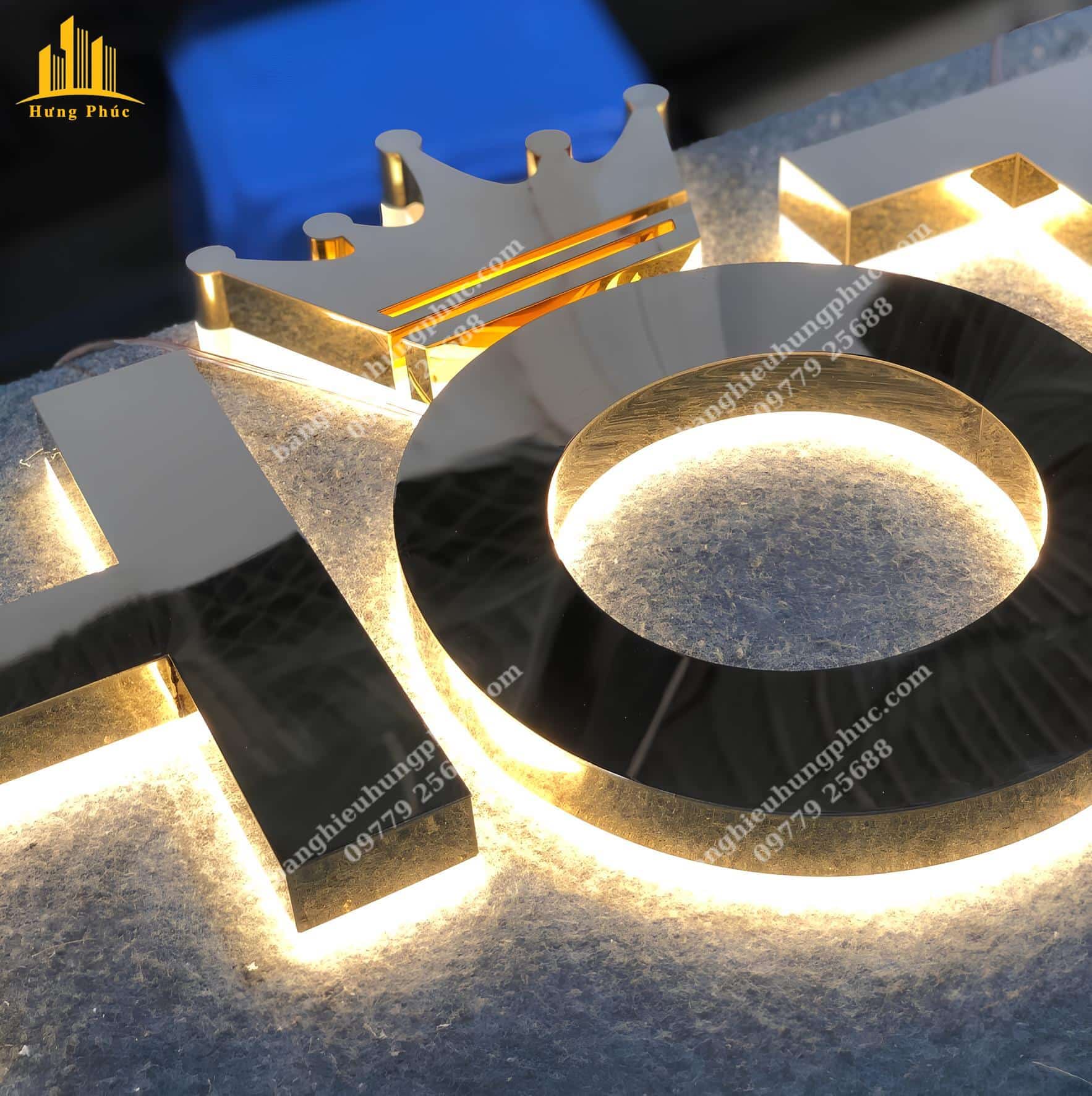 làm chữ nổi inox làm chữ nổi inox