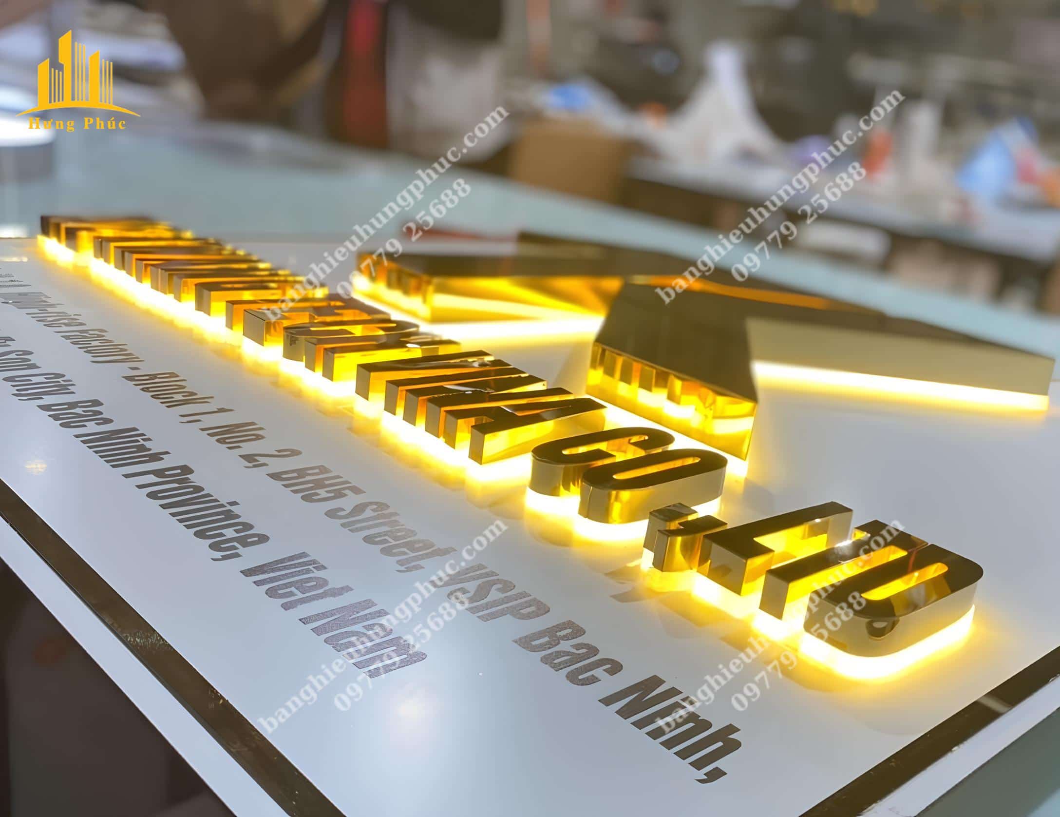 làm chữ nổi inox làm chữ nổi inox