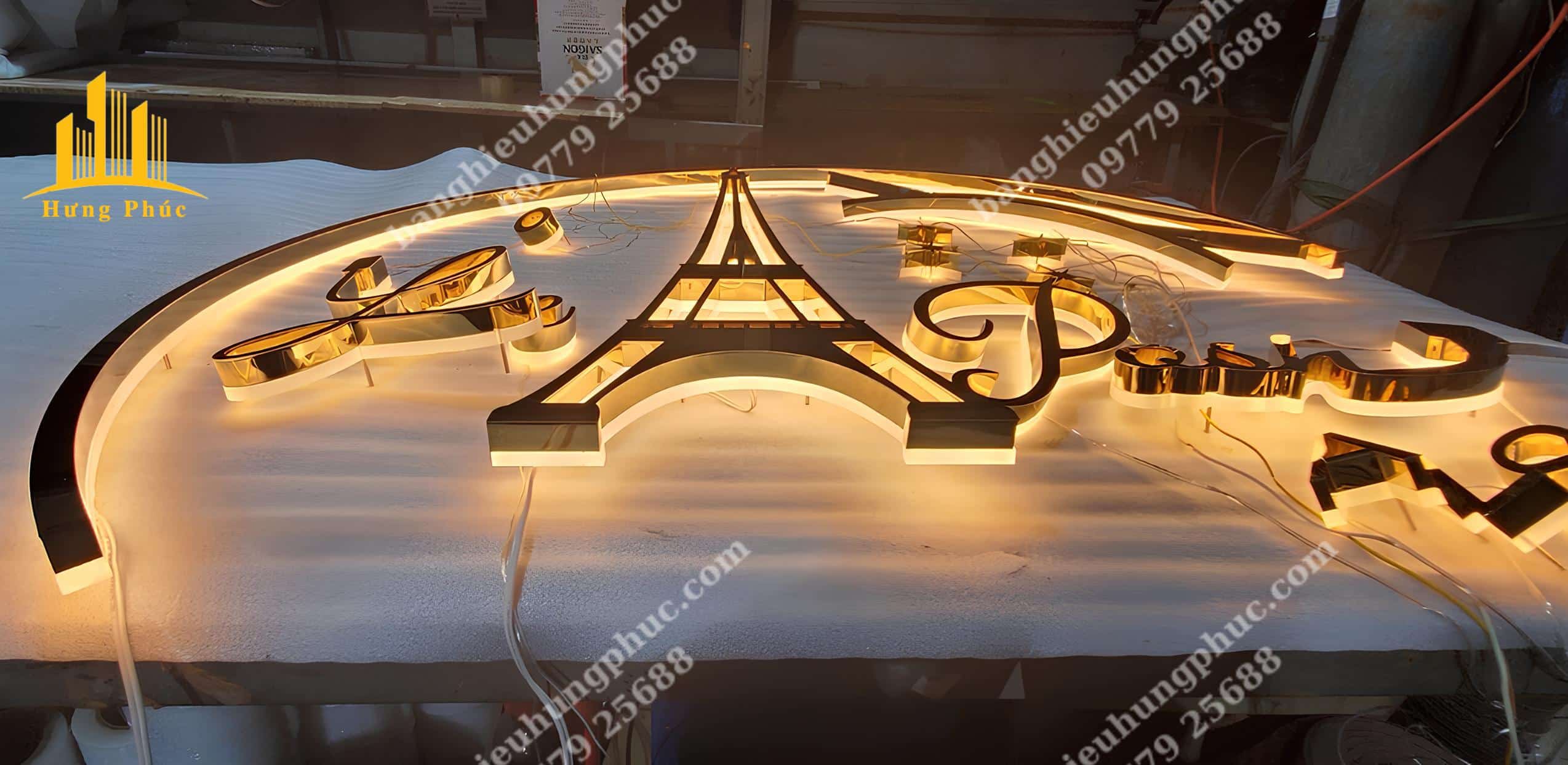 làm chữ nổi inox làm chữ nổi inox