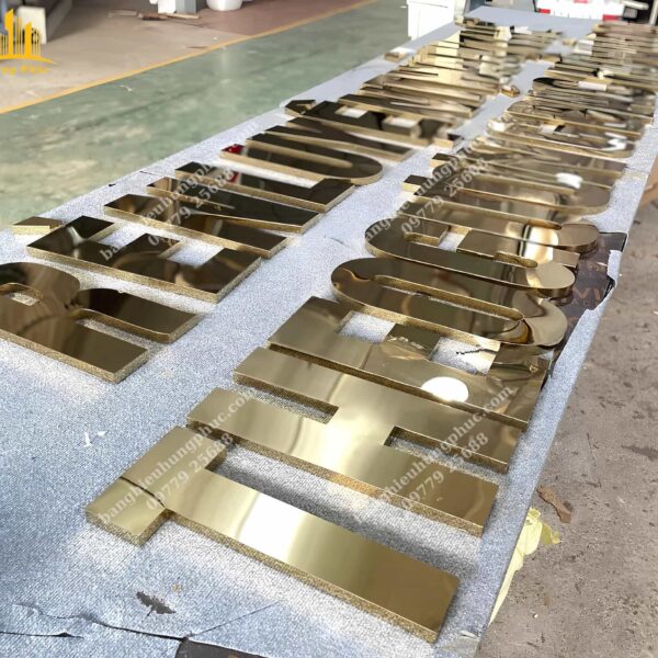 gia công chữ inox