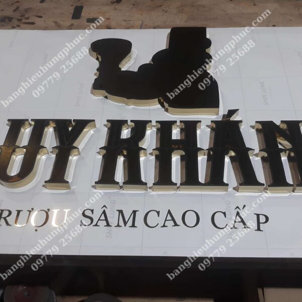 gia công chữ nổi inox vàng