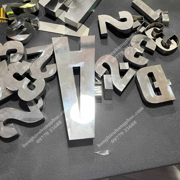 gia công chữ inox