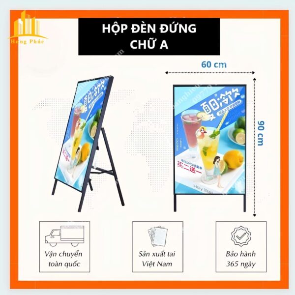 bảng hiệu hộp đèn đứng