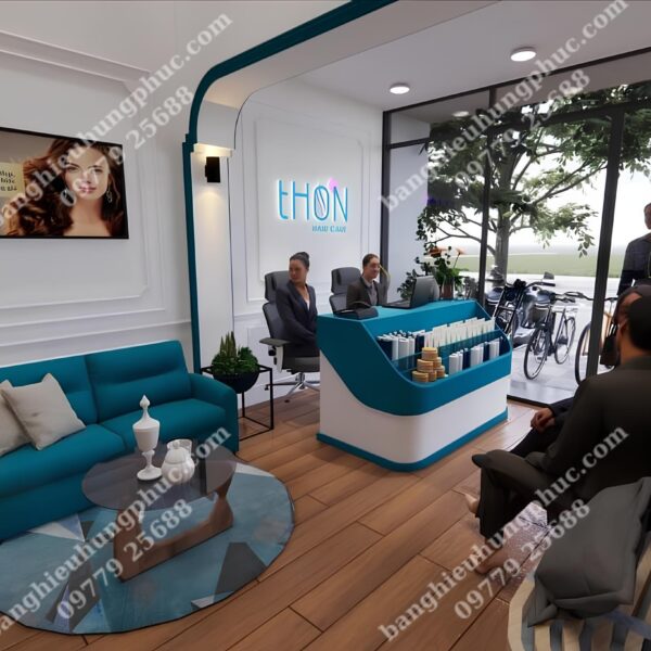 bàn giao thực tế cửa hàng THON