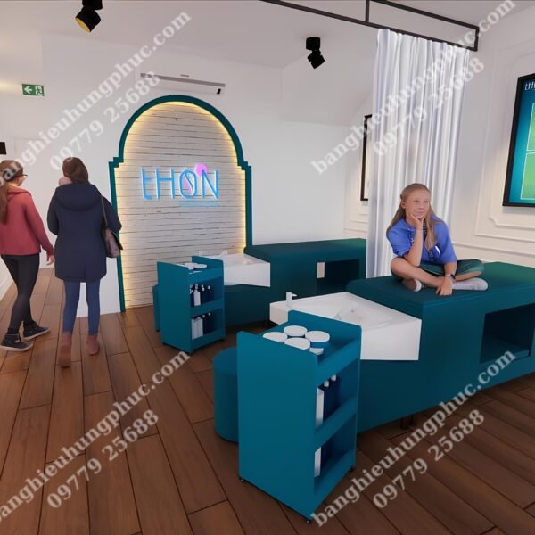 bàn giao thực tế cửa hàng THON