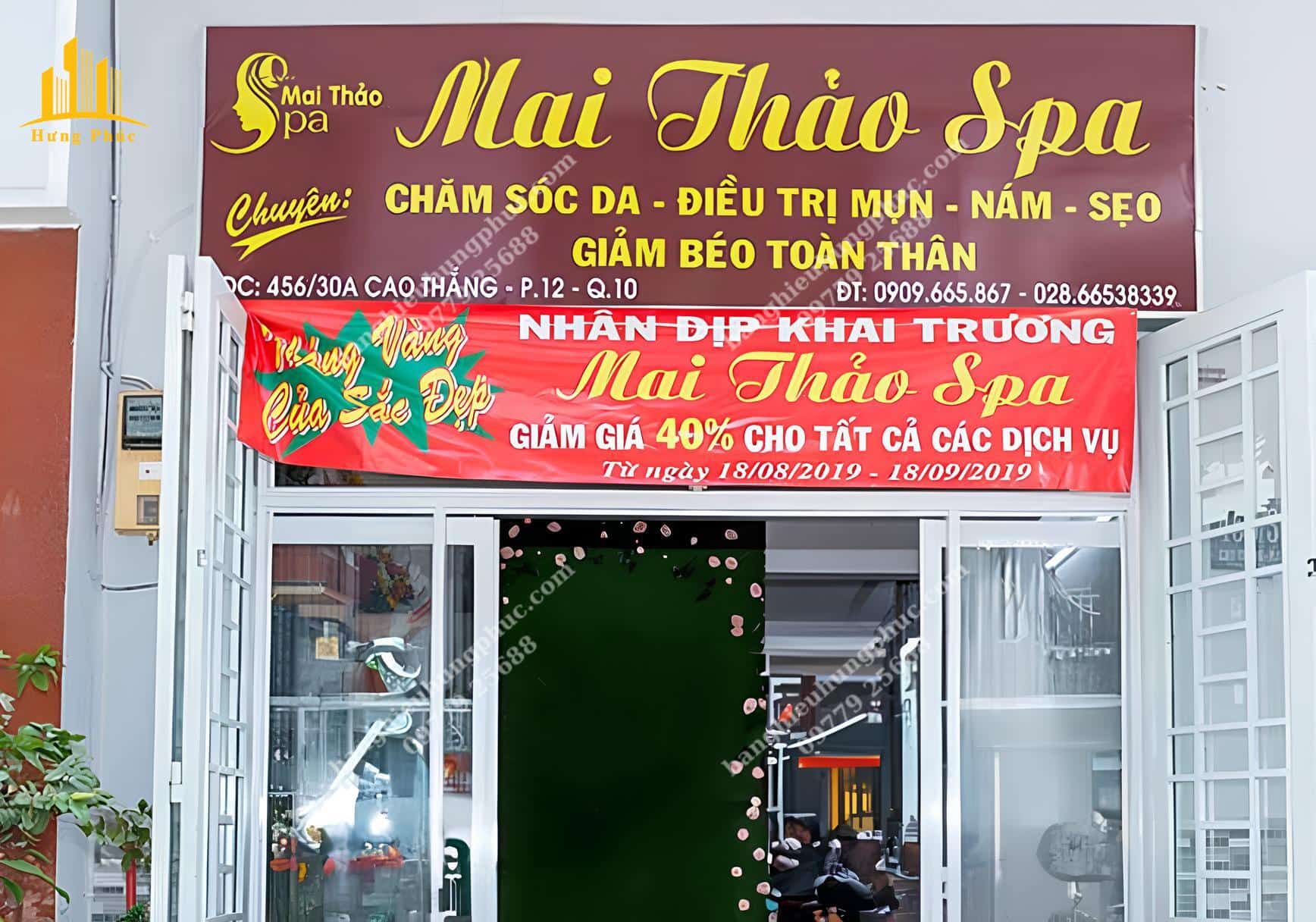 mẫu biển bạt spa đẹp