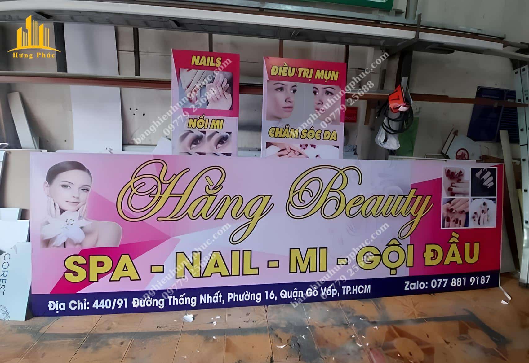 mẫu biển bạt spa đẹp