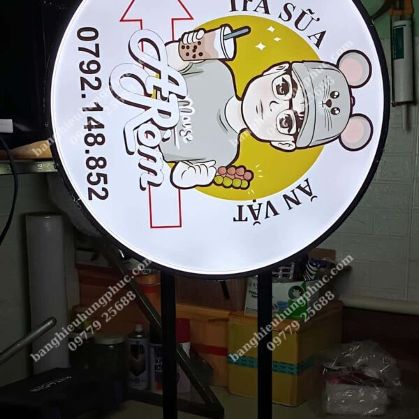 biển vẫy quán trà sữa