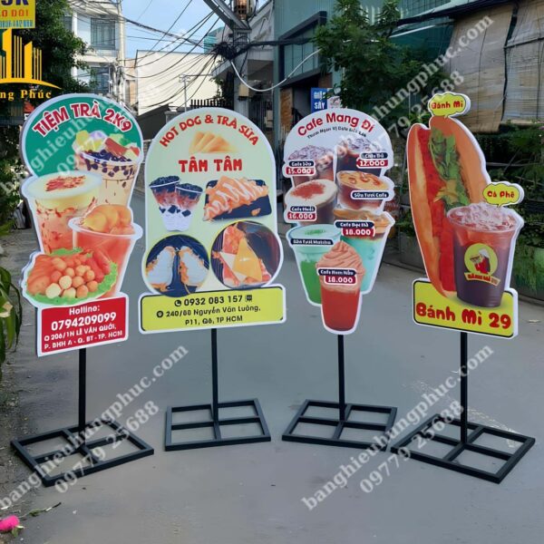 biển vẫy trà sữa