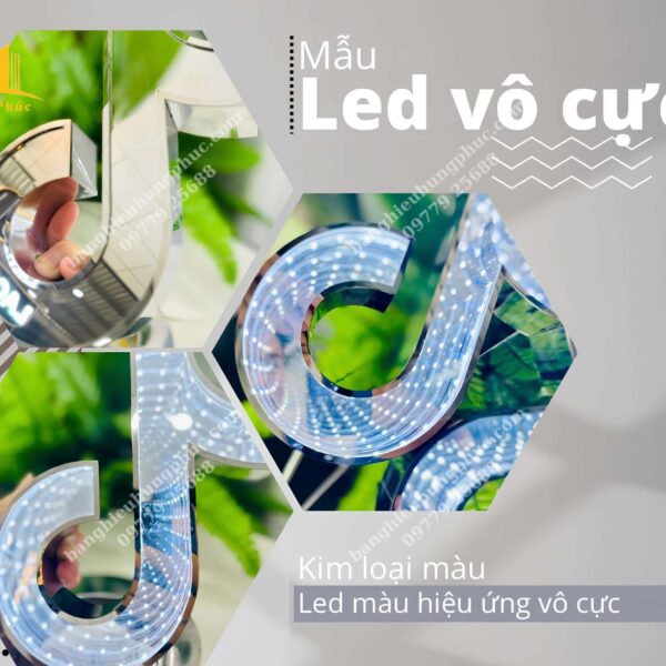 chữ nổi mica đèn led