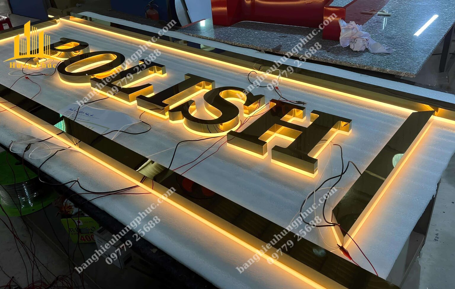 Chữ Nổi Đèn Led, Báo Giá Làm Bảng Hiệu Chữ Mica Đèn Led