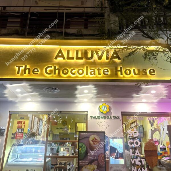 chữ nổi mica đèn led