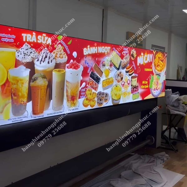 hộp đèn bạt không gân