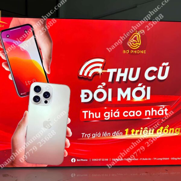 hộp đèn bạt không gân