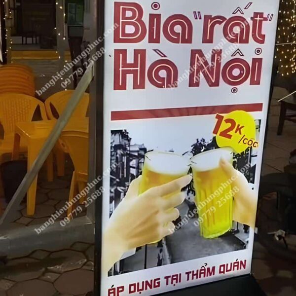 hộp đèn bạt không gân