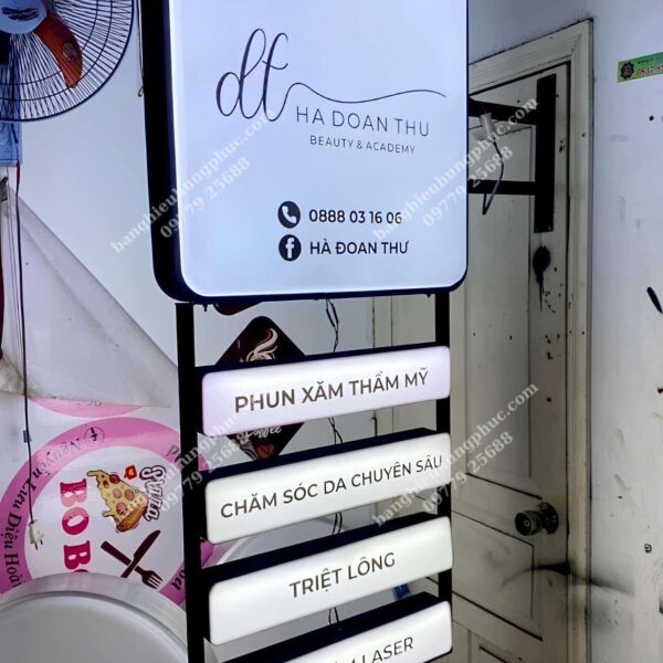 hộp đèn hút nổi vuông