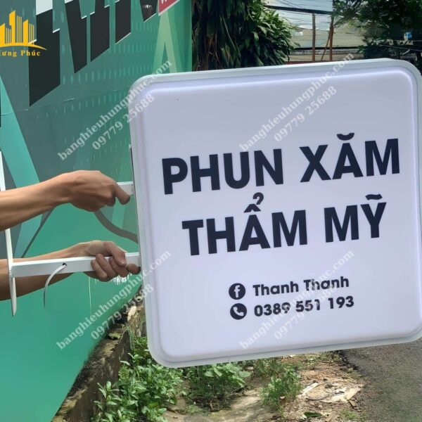 hộp đèn hút nổi vuông