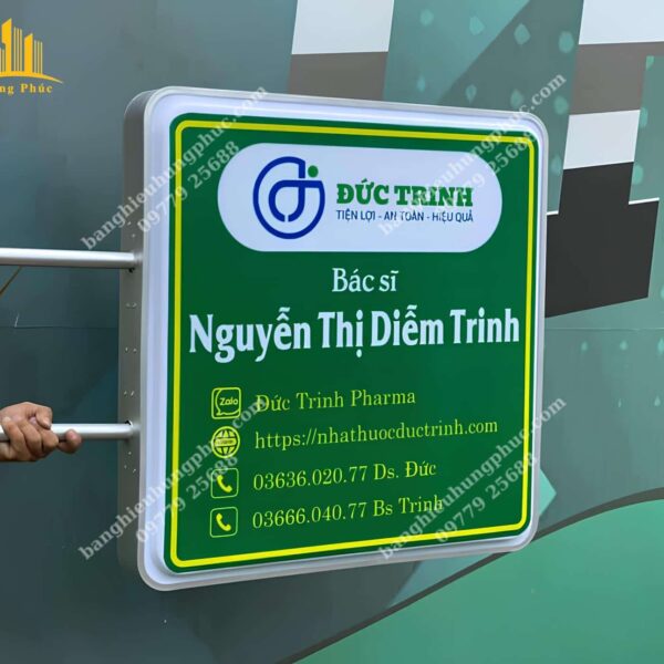 hộp đèn hút nổi vuông