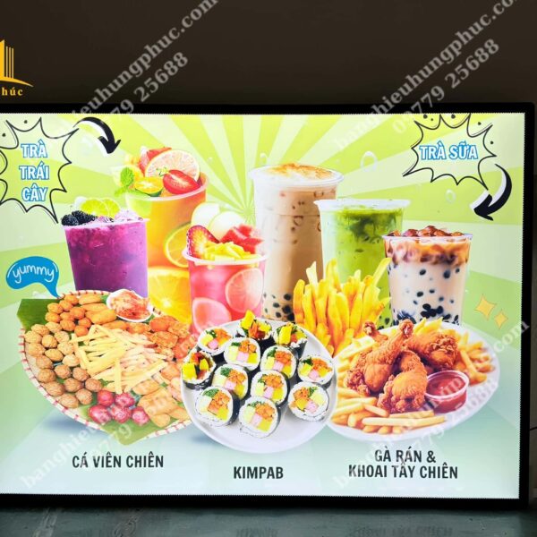 hộp đèn menu