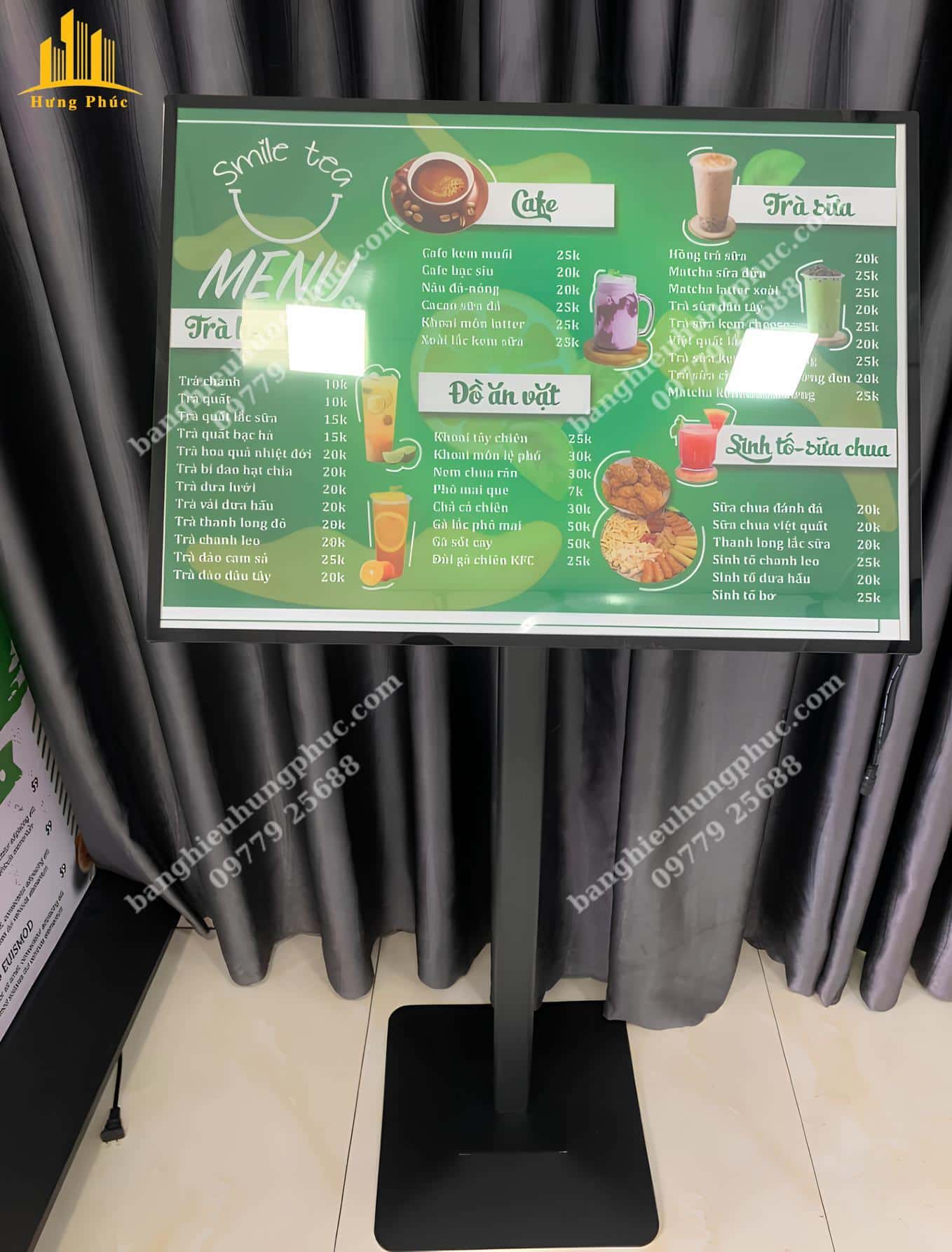 Hộp đèn menu 