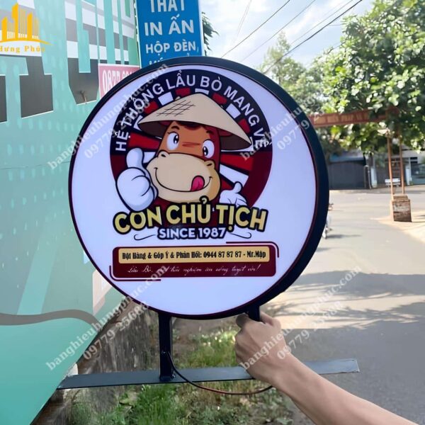 hộp đèn mica 2 mặt