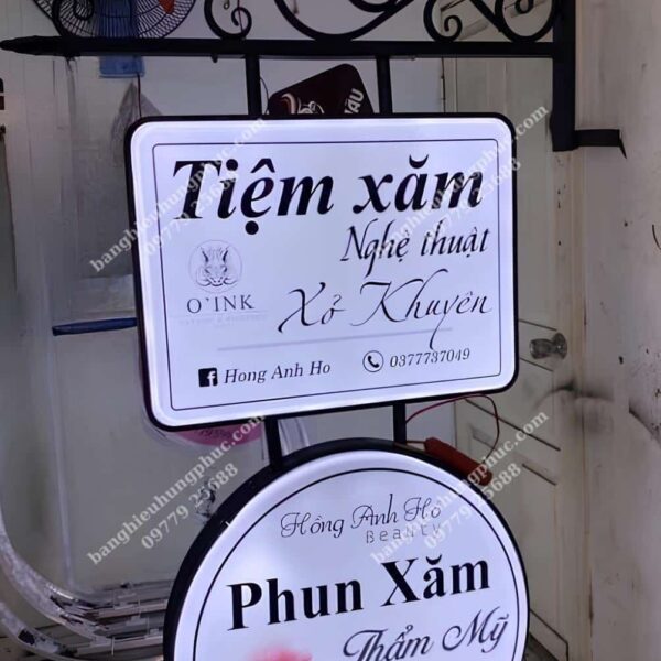 hộp đèn mica 2 mặt