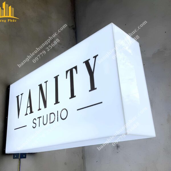 hộp đèn mica 2 mặt