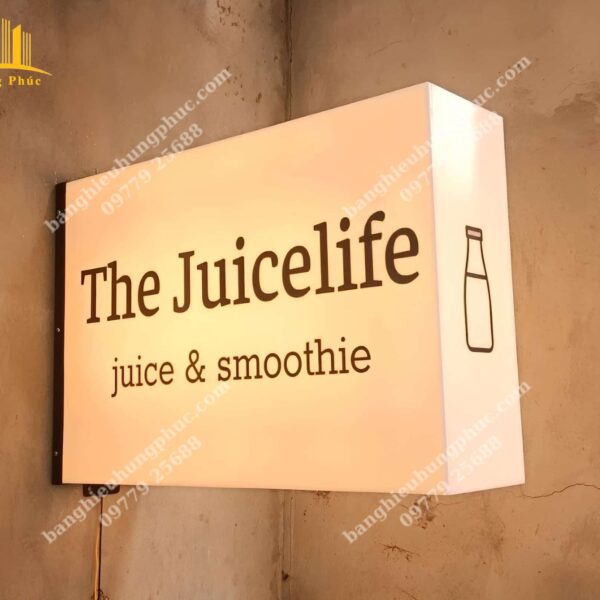 hộp đèn mica 2 mặt