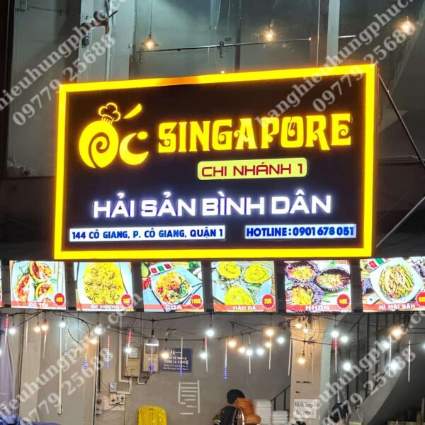 hộp đèn mica 2 mặt