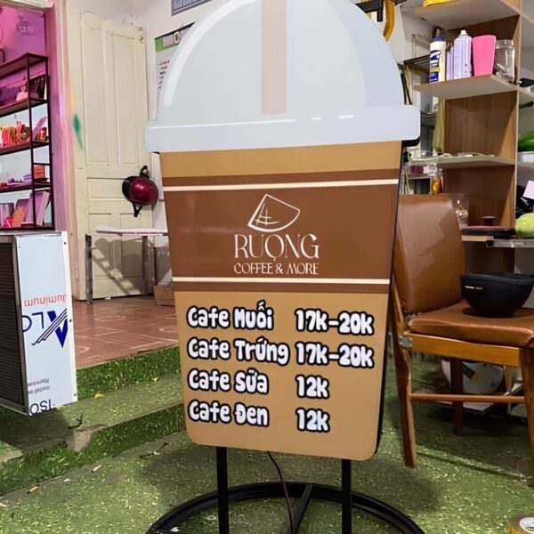 bảng hiệu hộp đèn quán cafe