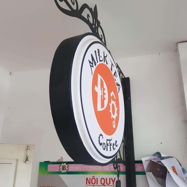 bảng hiệu hộp đèn quán cafe