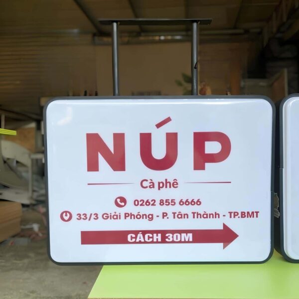 bảng hiệu hộp đèn quán cafe