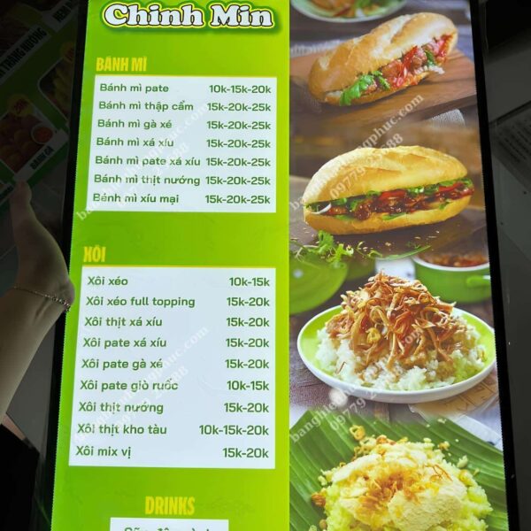 hộp đèn siêu mỏng nắp bật