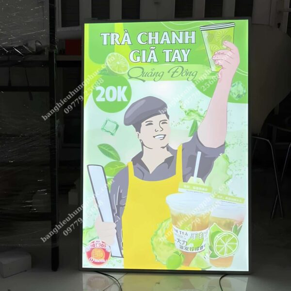 hộp đèn siêu mỏng nắp bật