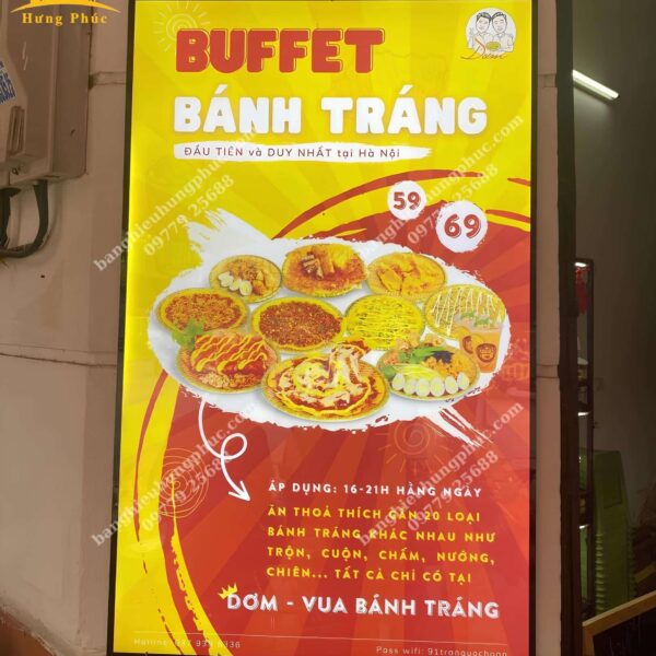 hộp đèn siêu mỏng nắp bật