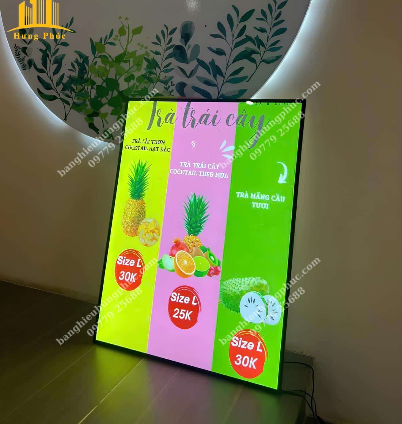 Hộp đèn siêu mỏng được sử dụng nhiều tại các cửa hàng F&B Hộp đèn siêu mỏng được sử dụng nhiều tại các cửa hàng F&B