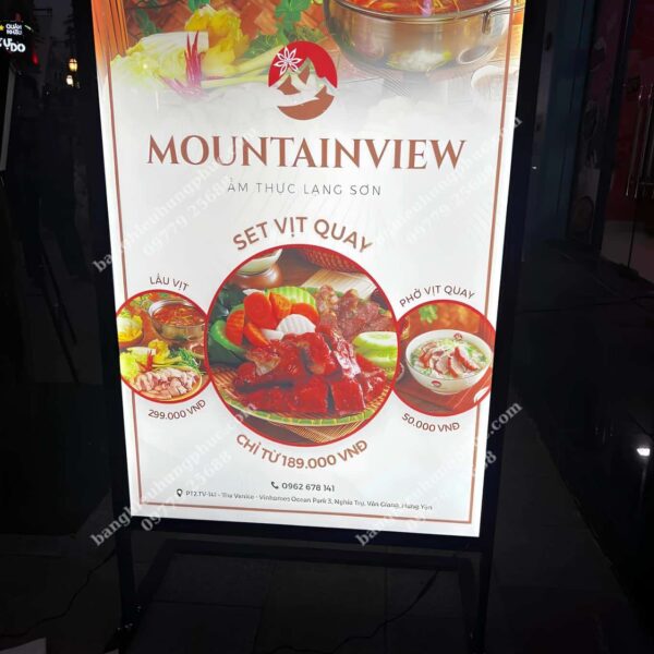 hộp đèn siêu mỏng nắp bật