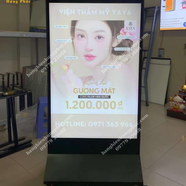 hộp đèn siêu mỏng nắp bật