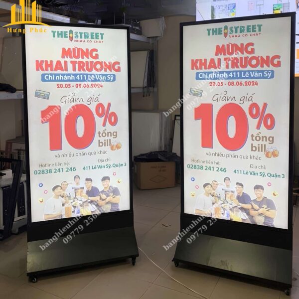 hộp đèn siêu mỏng nắp bật