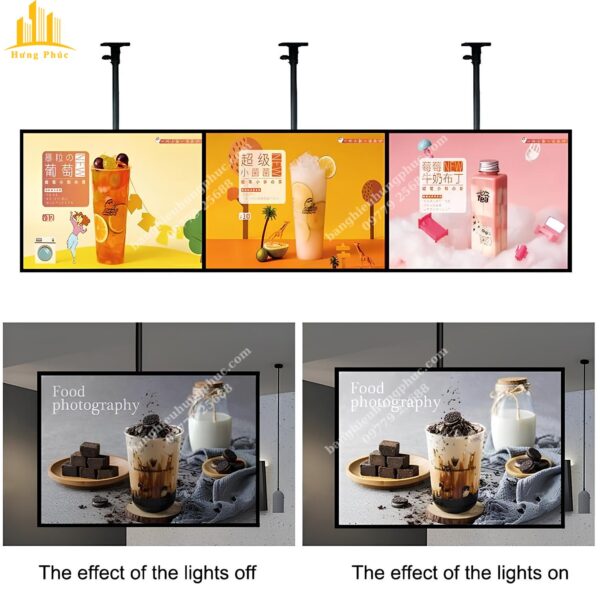 Hộp đèn siêu mỏng menu