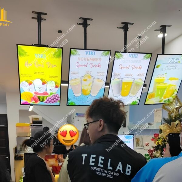 Hộp đèn siêu mỏng menu