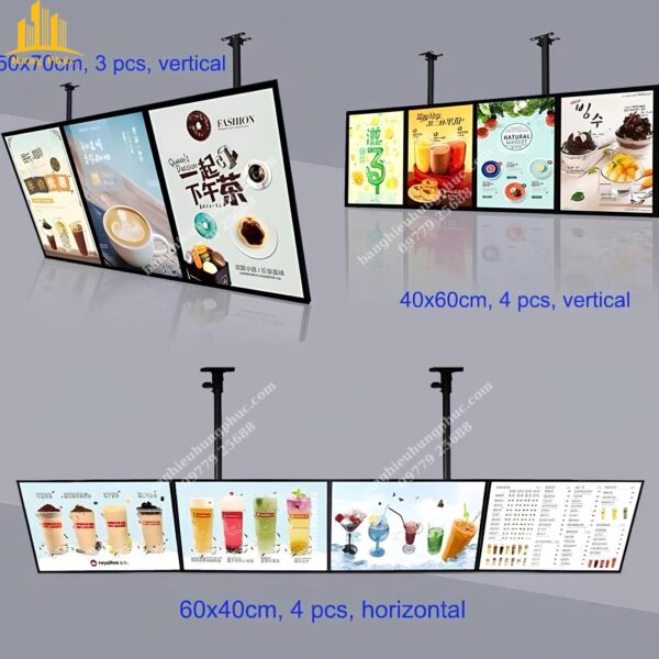 Hộp đèn siêu mỏng menu