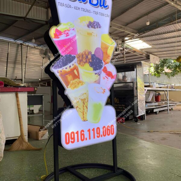 bảng hiệu hộp đèn trà sữa
