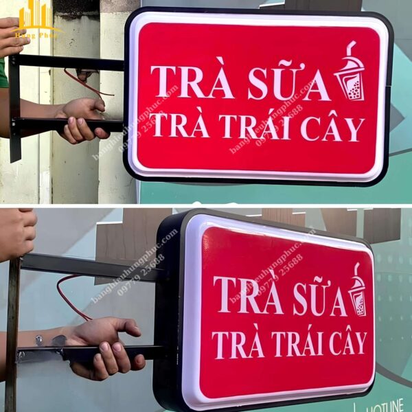 hộp đèn trà sữa