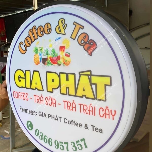 hộp đèn trà sữa