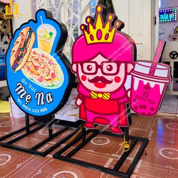 hộp đèn trà sữa