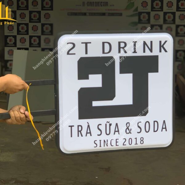 hộp đèn trà sữa