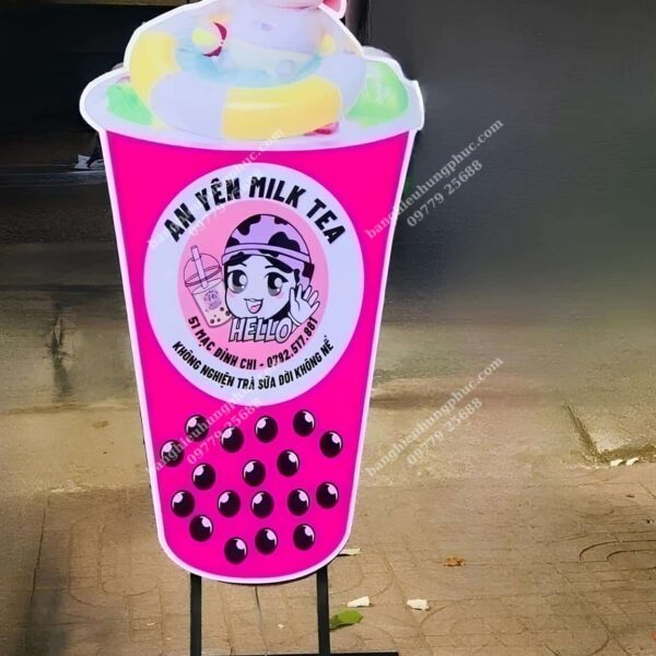 hộp đèn trà sữa