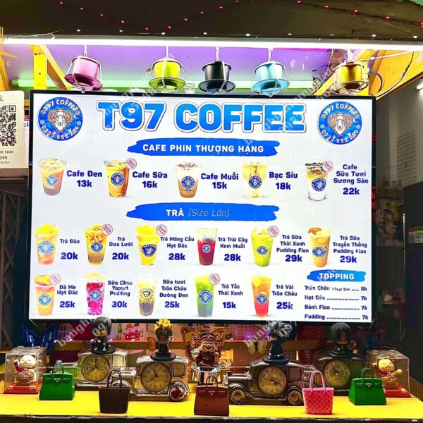 hộp đèn trà sữa