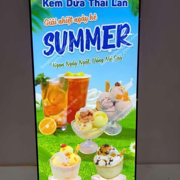 bảng hiệu hộp đèn trà sữa